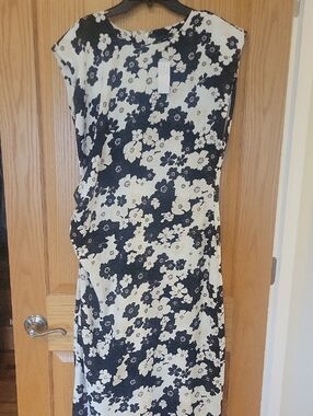Ann Taylor Black and White Floral Maxi Dress